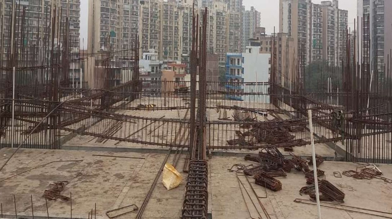 Tower 1B 4th floor pour -1(Part -A reinforcement wip)