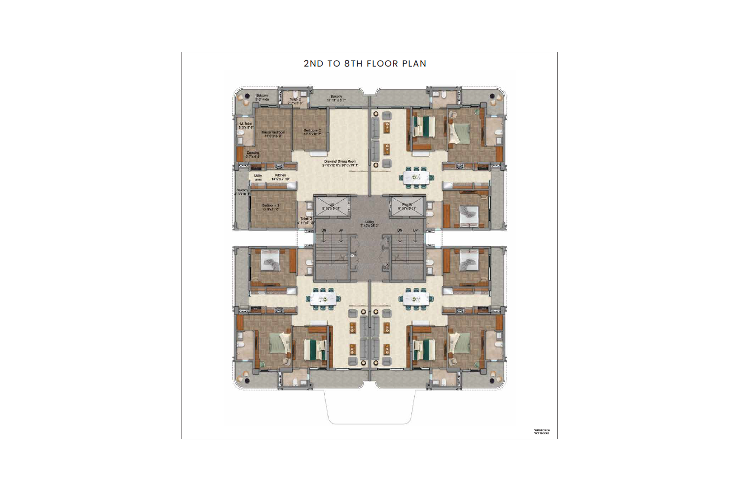 Emperium Supreme 2 to 8 Floor Plan